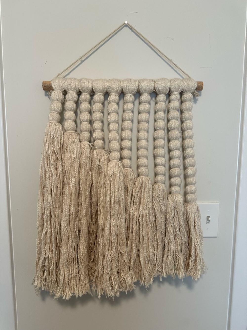 ✨ Opalhouse handwoven macramé cream chunky tassel wall hang tapestry ✨